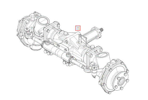 FRONT AXLEASSY GT26 WIDER TYR POWER STEE