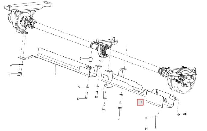 REAR GUARD FOR FRONT PTO