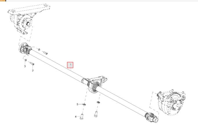 PROPELLER SHAFT WITH CENTER BEARING