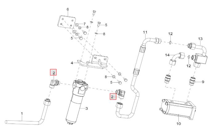ELBOW G3/4 AND M30X2 WITH ORFS