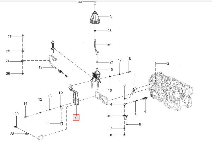 RANGE LEVER MTG. BKT. ASSY