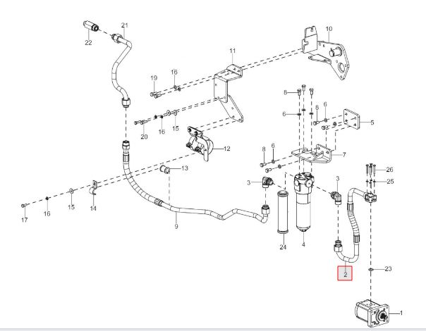 PRIMARY PIPE FROM PUMP TO FILTER