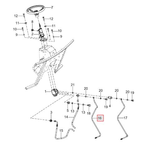 HOSE AND TUBE ASSEMBLY POWER STEERING RH