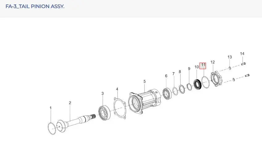 O-RING INPUT SEAL HOUSING BOLTED (62x2.5)