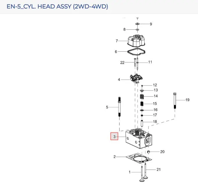 CYL. HEAD_IW (ASSY.) P' TYPE -Ø105-3SW