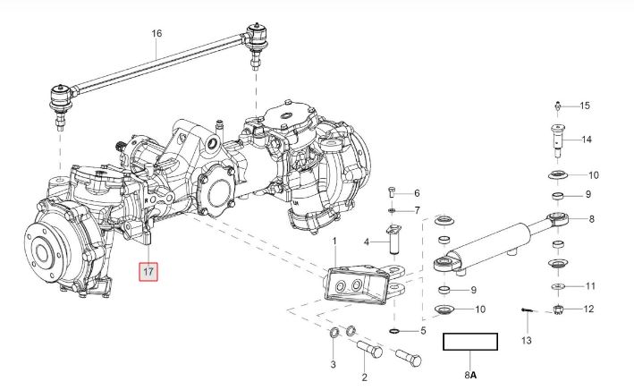 Front Axle Assembly 4WD Portal Type HD