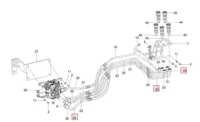 TUBE & HOSE ASSEMBLY QRC 4