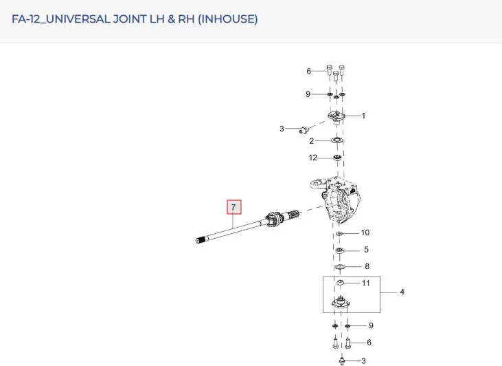 UNIVERSAL JOINT ASSY (PADDY SPECIAL) 