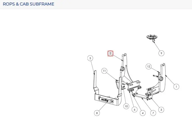 RH SUBFRAME HST COMMON BLUE