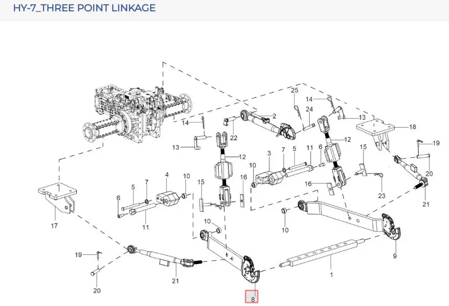 LOWER LINK ASSY LH WITH HOOK CAT-2 