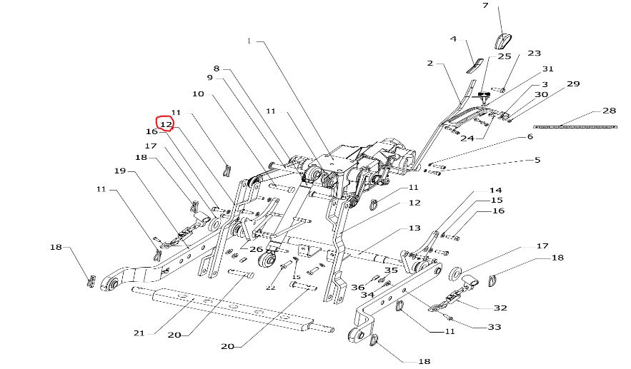 ADJUSTABLE LIFT ROD ASSY Solis 20