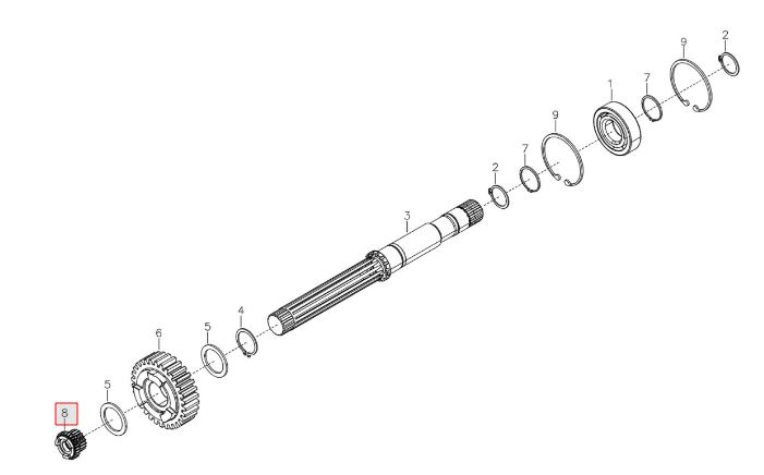 PTO SLIDING GEAR Z-19 & 26