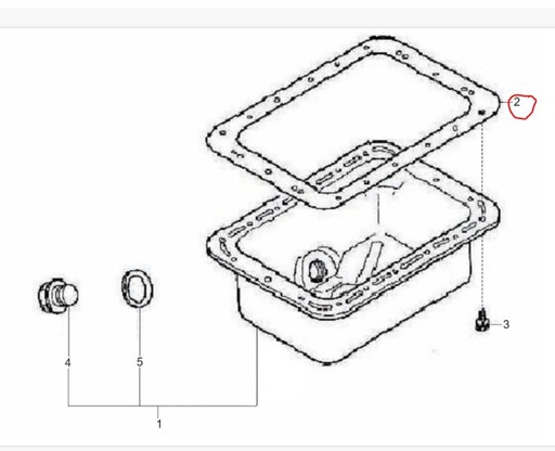 [solis-onderdelen-10052074aa-CSS] Gasket oil pan