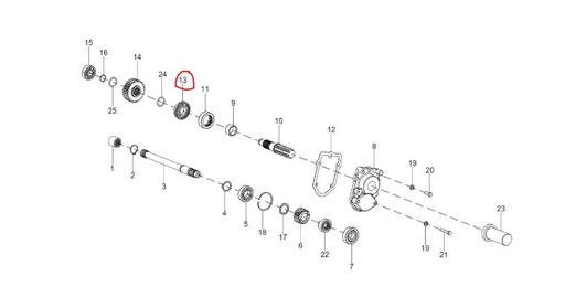 [solis-onderdelen-20004346ab-CSS] BALL BEARING 6205NR (WITH SNAP RING)