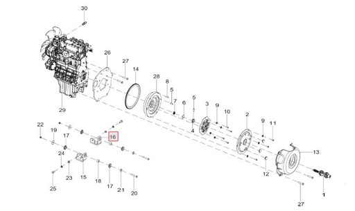 [solis-onderdelen-300200928a-CSS] Engine MTG BRKT RH Assy