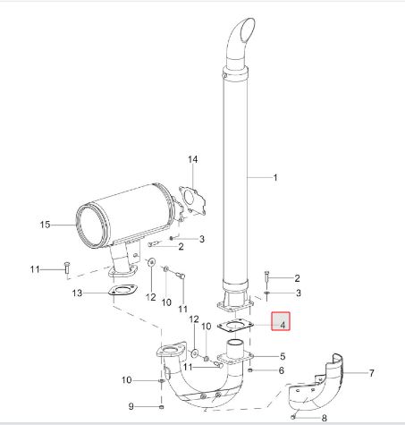 [solis-onderdelen-10086363aa-CSS] Head Gasket For Exhaust Elbow