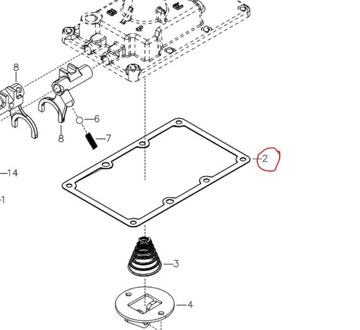 [solis-onderdelen-10055132aa-CSS] Gasket for gear Shifter Housing