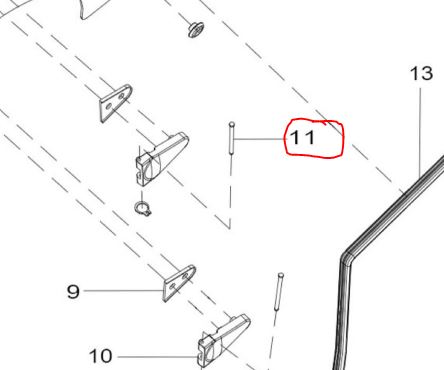 [solis-onderdelen-300001603a-CSS] Door Hinge Pin