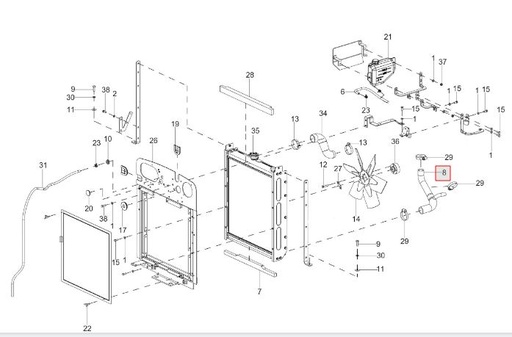 [solis-10017317ac-CSS] Hose (Engine to Radiator)