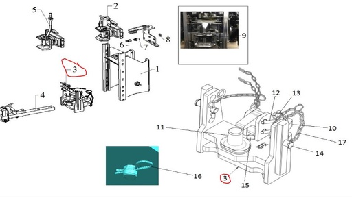 [solis-10018485aa-CSS] DRAWBAR BRACKET WITH PITON