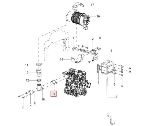 [solis-10052546aa-CSS] Gasket intake manifold 24hp WE06