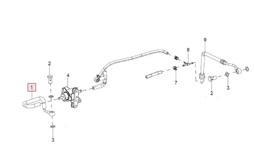[solis-10054087aa-CSS] Fuel pipe (FUEL FILTER TO FIP)