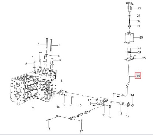 [solis-10056926aa-CSS] Connecting rod for 4wd lever assy