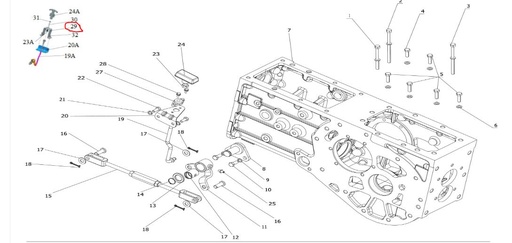 [solis-10056954aa-CSS] Bracket for 4wd lever w/o paint