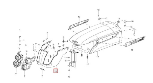 [solis-onderdelen-10057493ac-CSS] Front Mesh assy ( Black Paint )