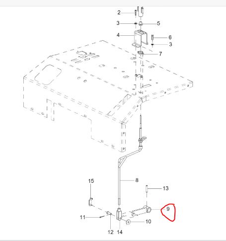 [solis-onderdelen-10083083aa-CSS] 4WD Lever Lug Assy