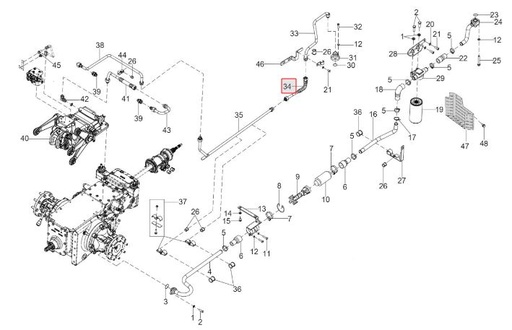 [solis-10085077ab-CSS] Intermediate flexible pipe From Pump To