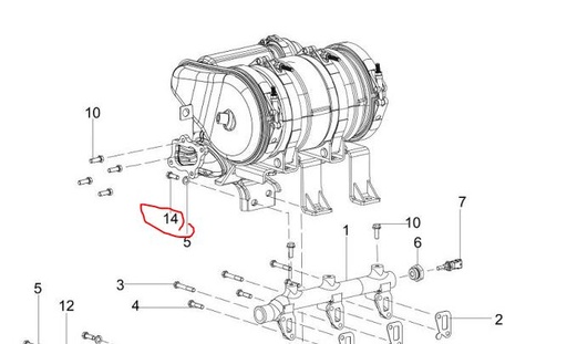 [solis-onderdelen-20001089aafg-CSS] Hex head screw M8 x 25 x 1.25 8.8