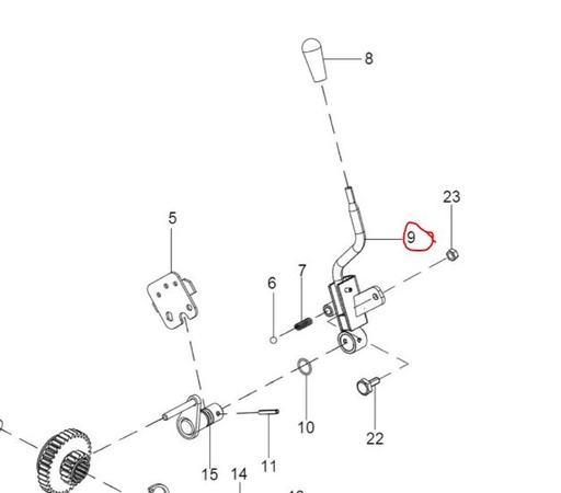 [solis-300009605c-CSS] Lever assy hi-low