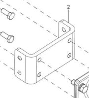 [solis-onderdelen-300011392a-CSS] Clevis Trailer Hitch MTG BKT Assy