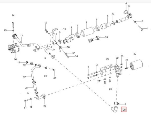 [solis-onderdelen-300136034a-CSS] Hose pipe suction