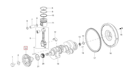 [solis-703403114d-CSS] Eng. Belt Pulley ø35 (for Bal. Option)