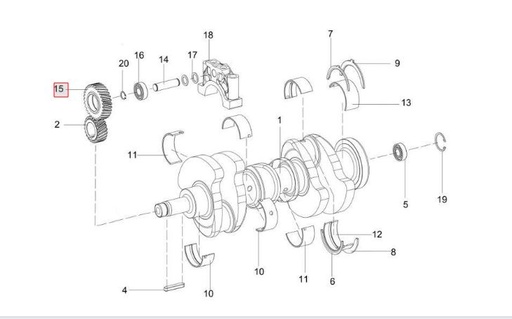 [solis-803404007c-CSS] Bottom Intermediate gear (90 HP)