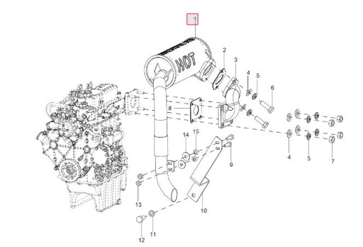 [300121445F     EXHAUST PIPE FOR UNDERHOOD SILENCER] EXHAUST PIPE FOR UNDERHOOD SILENCER