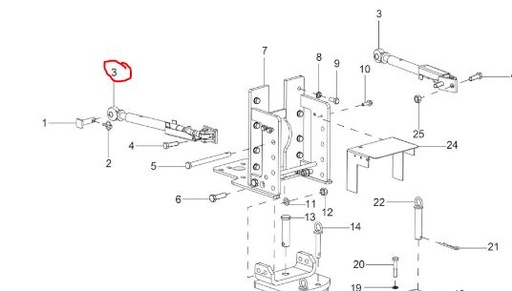 [10009473BD] Adjustable Stay bar With bracket Solis 50