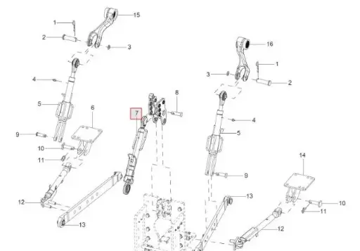 [10005750AL]  PTO Top Link Assy
