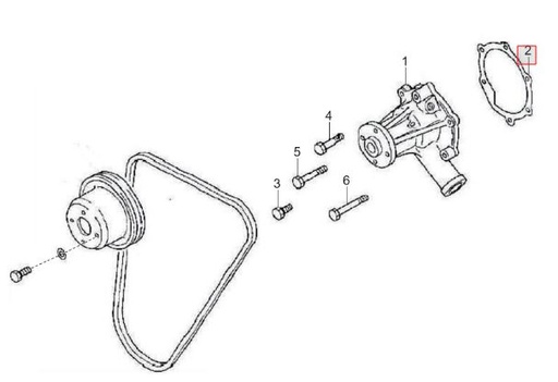 [10052085AA] GASKET, WATER PUMP (30N4500200)
