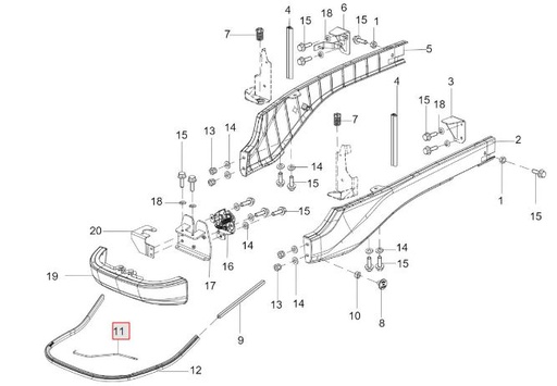 [300041386A] BONNET LOCK ACTUATING ROD