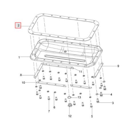 [703002217A] GASKET (OIL PAN-3 CYL) NON ASB.