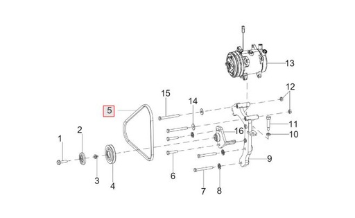 [10084581AB] COMPRESSOR V BELT Ax39 COGGED