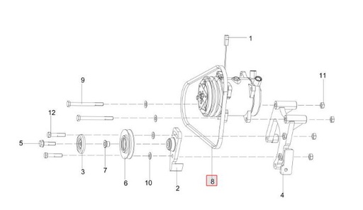 [300104734B] COMPRESSOR BELT XPA 1073 LW