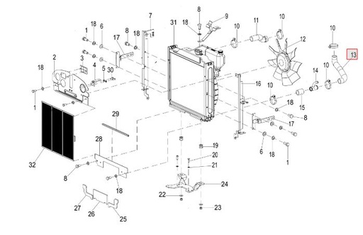 [300185024B] HOSE CONNECTOR TO ENGINE