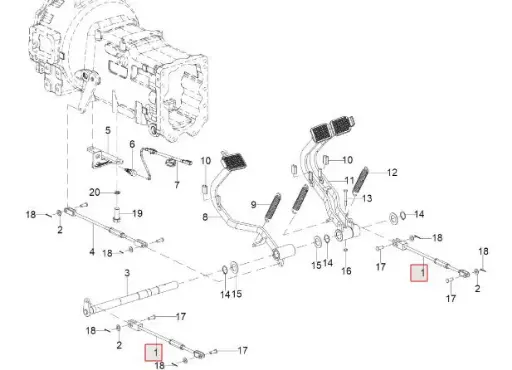 [10080078AD] ADJUSTABLE TIE ROD FOR BRAKE PEDAL ( BRA