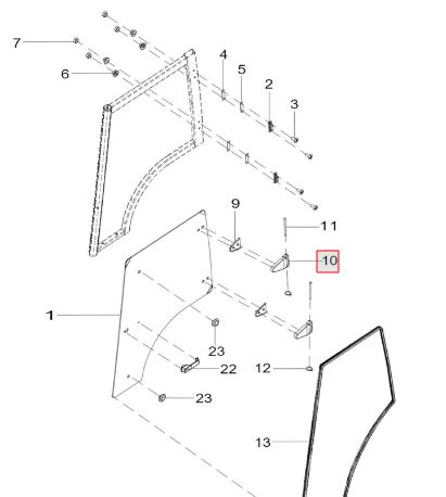 [300001585B] DOOR HINGE LH ASSY