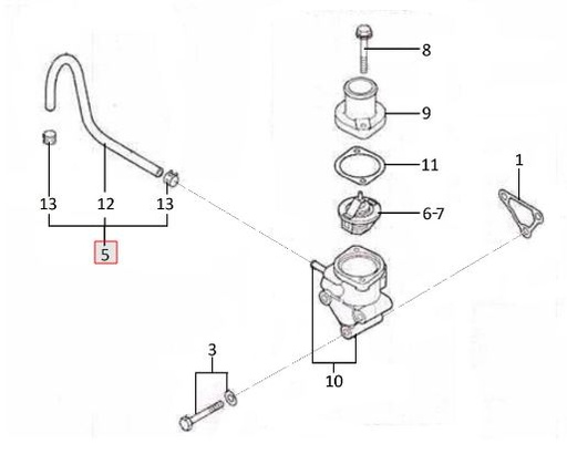 [10054801AA] HOSE ASSY,BY-PASS