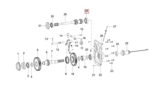 [20003867AA] CYL ROLLER BEARING NJ 208